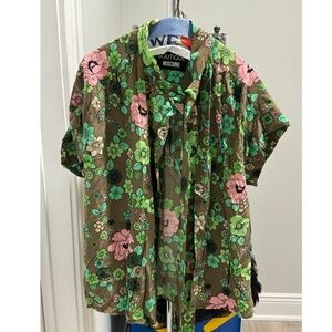 Boutique Moschino Oversized Short Sleeve Blouse